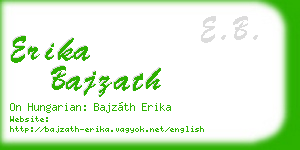 erika bajzath business card